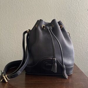 Vintage Dooney & Bourke Black Bucket Bag